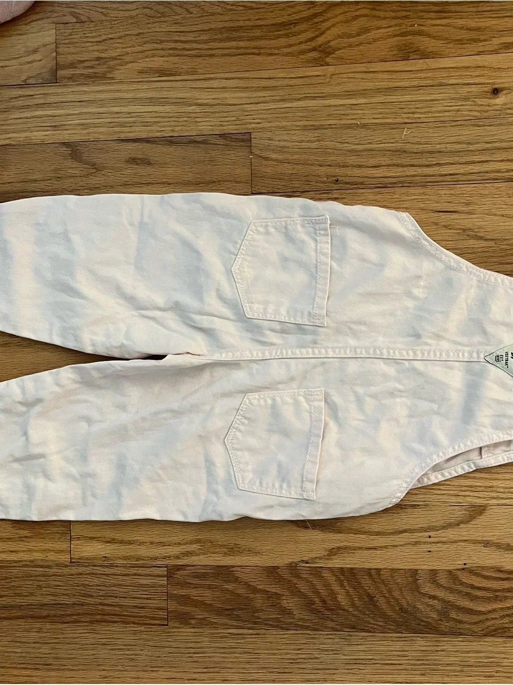 OshKosh B'gosh Pale Pink Heart Bib Girls Overalls